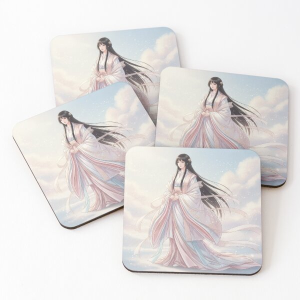 Item preview, Orihime — Weaver of Celestial Threads | Japanese Mythical Art / 織姫 ― 天を紡ぐ光の君 designed and sold by Mori-no-Akari.