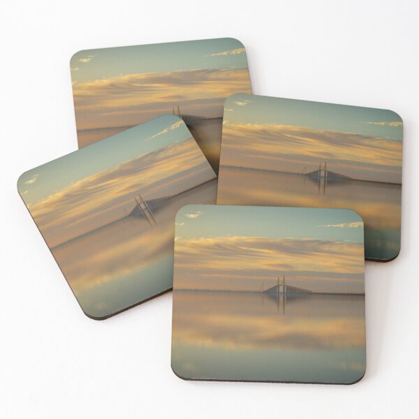 Item preview, A radiant sunrise casts golden light across the Sunshine Skyway Bridge designed and sold by EyezWatchin.
