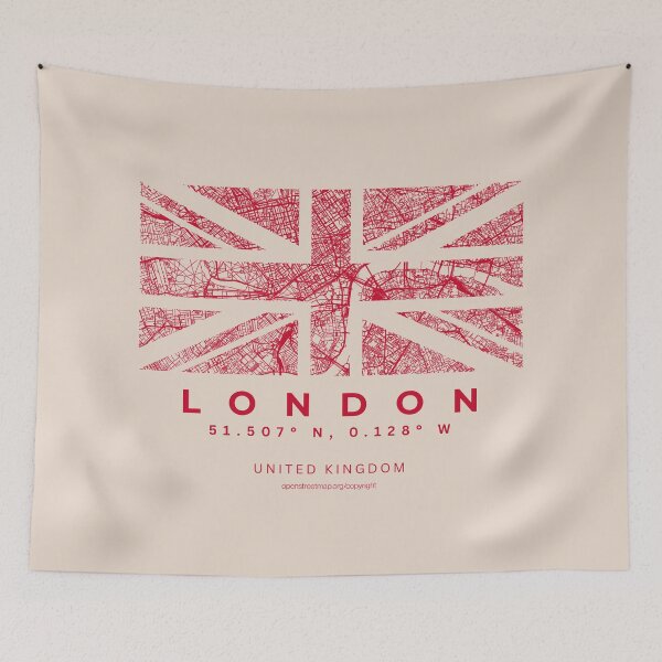 Item preview, London Union Flag UK Capital Minimalist City Map designed and sold by NosandEdgy.