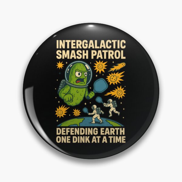 Item preview, Intergalactic Pickleball Defenders – Funny Astronaut vs Pickle Monster designed and sold by SidTastic .