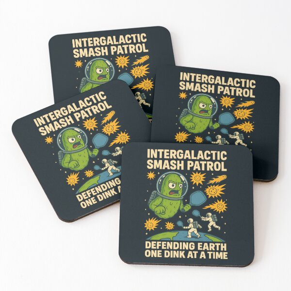 Item preview, Intergalactic Pickleball Defenders – Funny Astronaut vs Pickle Monster designed and sold by SidTastic .