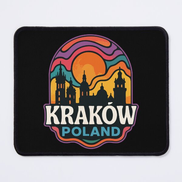 Item preview, Krakow Poland Colorful Trippy Art Travel designed and sold by TomFrontierArt.