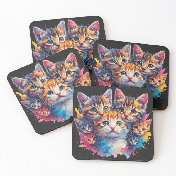 Item preview, Cute Painted Kitten Logo designed and sold by SweetRossel.