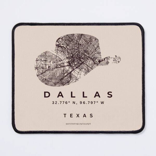 Item preview, Dallas Texas Cowboy Hat Minimalist City Map designed and sold by NosandEdgy.