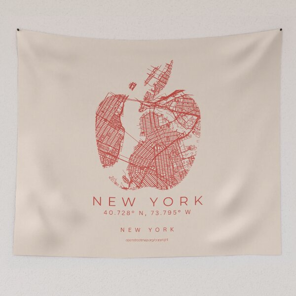 Item preview, New York City Big Apple Minimalist Map designed and sold by NosandEdgy.