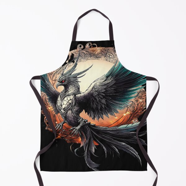 Item preview, Mythical Dark Phoenix with Ornate Lunar Backdrop designed and sold by Daagath.