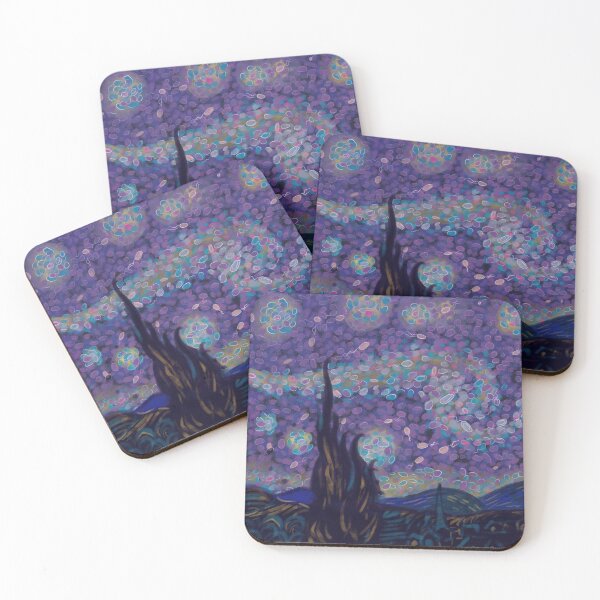 Item preview, Starry night with microbes designed and sold by Chai_ntist.