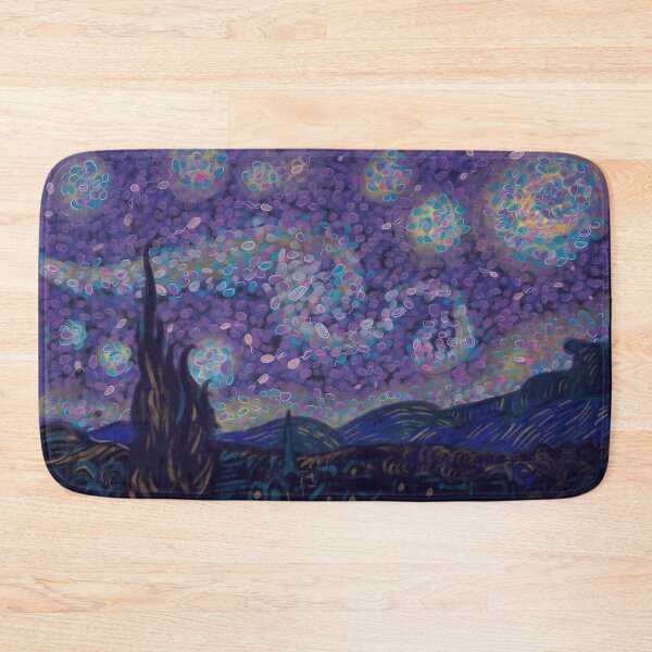 Item preview, Starry night with microbes designed and sold by Chai_ntist.
