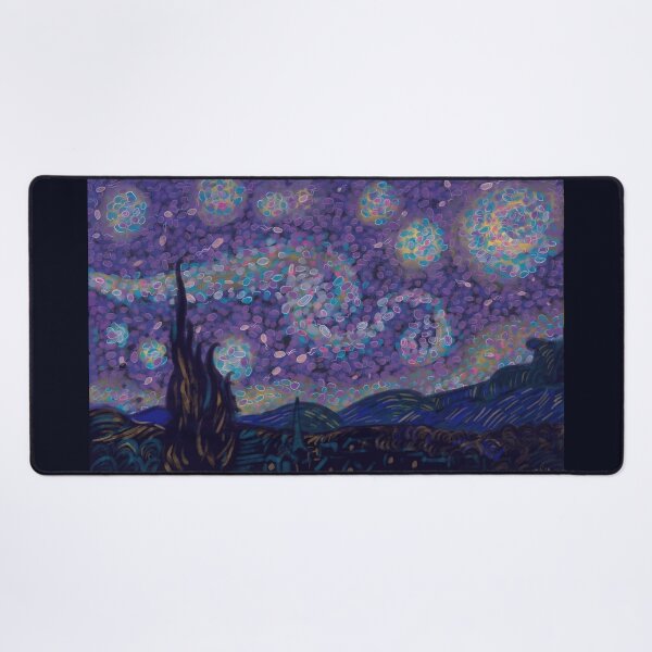 Item preview, Starry night with microbes designed and sold by Chai_ntist.
