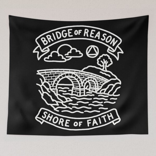 Item preview, Bridge of Reason - Shore of Faith (White) designed and sold by veampleo.