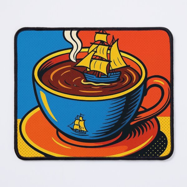 Item preview, "Sailing in a Coffee Cup – Pop Art Fantasy" designed and sold by Dogandesighn.
