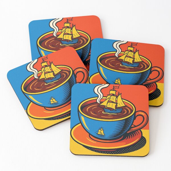 Item preview, "Sailing in a Coffee Cup – Pop Art Fantasy" designed and sold by Dogandesighn.