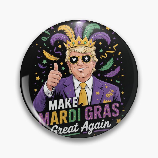 Item preview, Donald Trump Make Mardi Gras Great Again Fleur De Lis designed and sold by MonsterBuddiess.