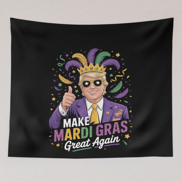 Item preview, Donald Trump Make Mardi Gras Great Again Fleur De Lis designed and sold by MonsterBuddiess.