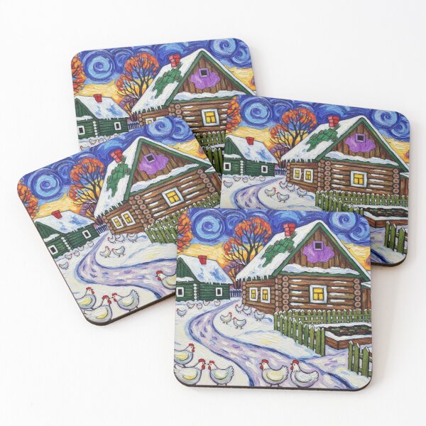 Item preview, Winter Village Morning designed and sold by Digital Color Dreams.
