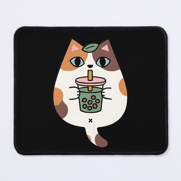 Item preview, Kawaii Cat Drinking Bubble Tea designed and sold by Design-Illusi0n.