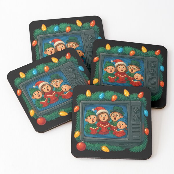 Item preview, Retro Christmas TV Carolers – Vintage Holiday Illustration designed and sold by AddictiveDesign.