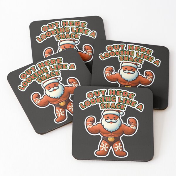 Item preview, Out Here Looking Like a Snack, Gingerbread, strongman, gym, christmas, cookie,  xmas, cookie lover, baking, fun, WorkOut, Santa, Bodybuilding  designed and sold by Printed Mistakes.
