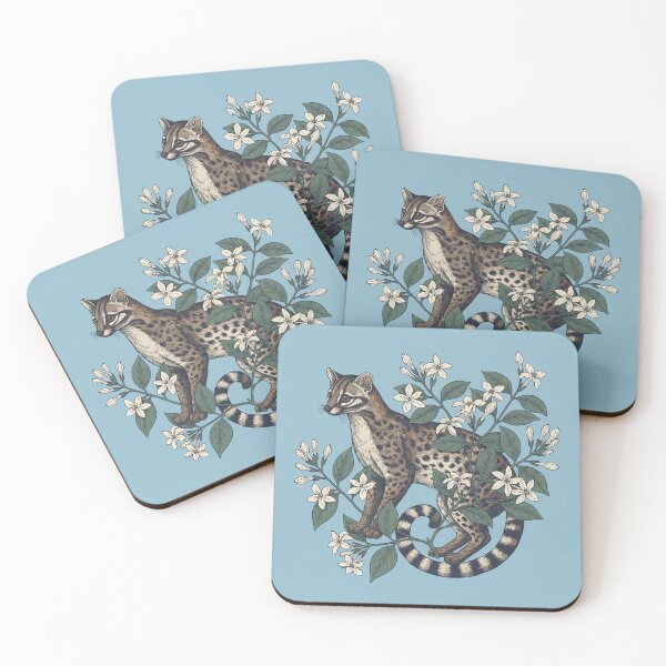 Item preview, Civet Cat with Night Jasmine Blooms designed and sold by BirdsnStuff.