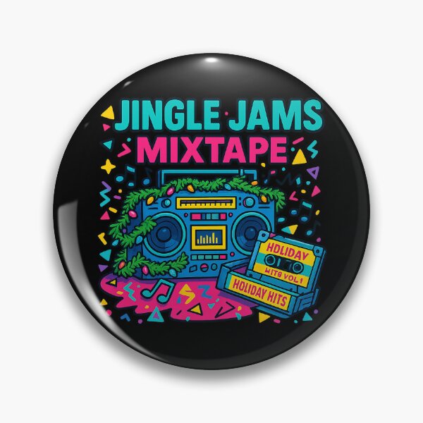 Item preview, Jingle Jams Mixtape – Retro Holiday Boombox Design designed and sold by AddictiveDesign.