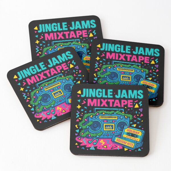 Item preview, Jingle Jams Mixtape – Retro Holiday Boombox Design designed and sold by AddictiveDesign.