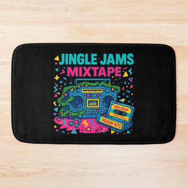 Item preview, Jingle Jams Mixtape – Retro Holiday Boombox Design designed and sold by AddictiveDesign.