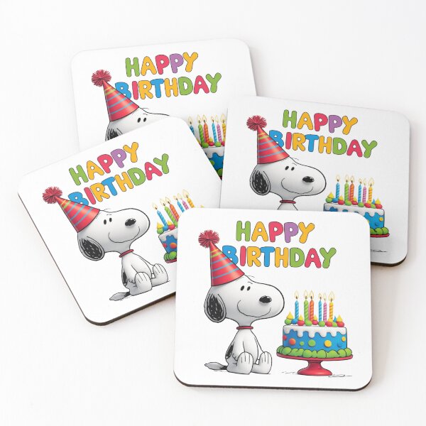 Item preview, Happy birthday , adorable cute snoopy  with birthday cake designed and sold by nicnacc.