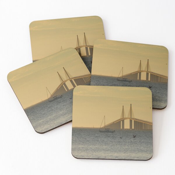 Item preview, Sunshine Skyway The bridge and birds reflect softly on the bay’s surface designed and sold by EyezWatchin.