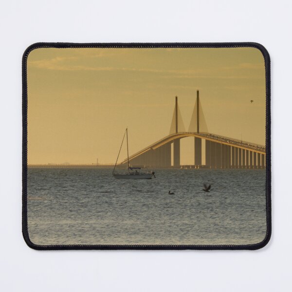 Item preview, Sunshine Skyway The bridge and birds reflect softly on the bay’s surface designed and sold by EyezWatchin.