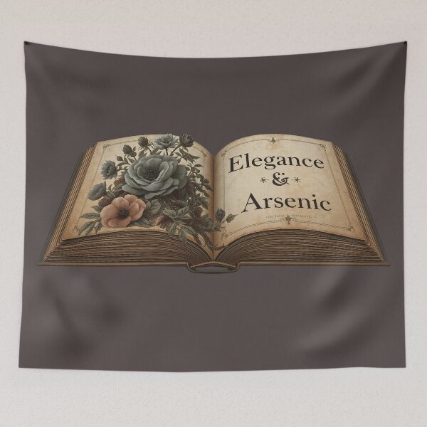 Item preview, Elegance & Arsenic | Matte Gray Dark Academia Moody Floral Library designed and sold by Searching ideas.