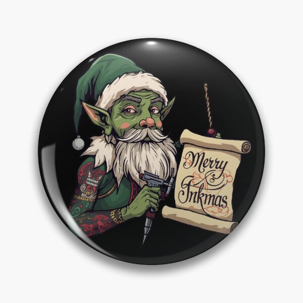 Item preview, Tattooed Santa's Elf Merry Inkmas designed and sold by Lia Vina.