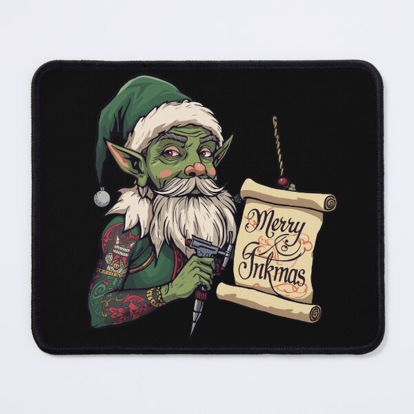 Item preview, Tattooed Santa's Elf Merry Inkmas designed and sold by Lia Vina.