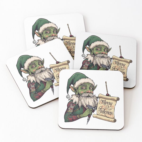 Item preview, Tattooed Santa's Elf Merry Inkmas designed and sold by Lia Vina.