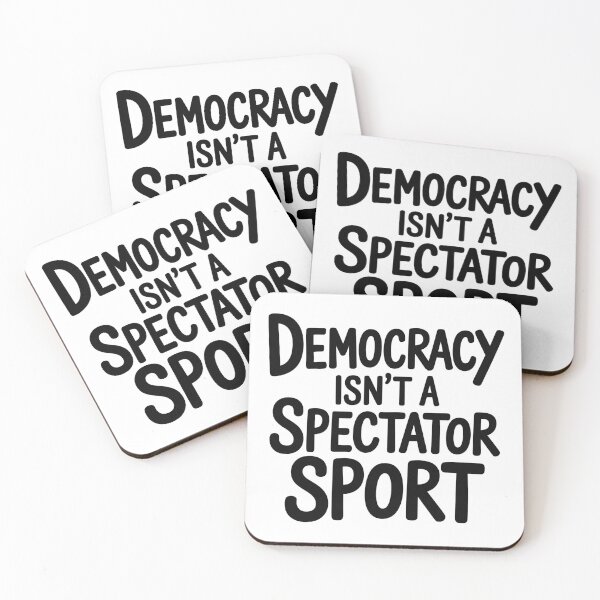 Item preview, Democracy Isn’t A Spectator Sport - This design is for anyone who believes in active citizenship and wants to remind others that democracy requires participation. designed and sold by ZyziowskyArt.
