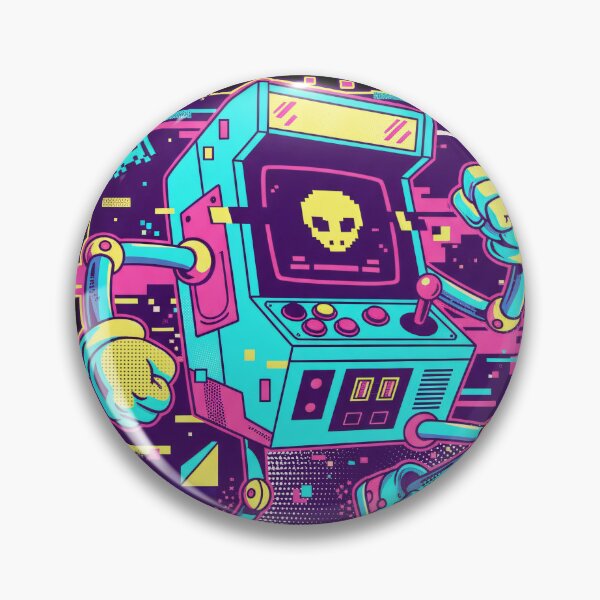 Item preview, Pixel Arcade Rampage - Game on the Streets Retro Vaporwave designed and sold by AwesomeBeyondLimits.
