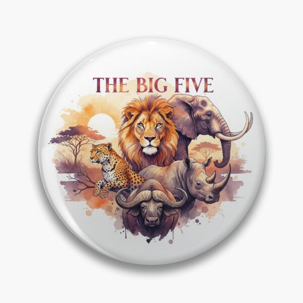 Item preview, Africa's Big Five Animals - Safari Wildlife Art designed and sold by OugelShop.