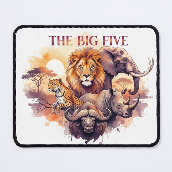 Item preview, Africa's Big Five Animals - Safari Wildlife Art designed and sold by OugelShop.