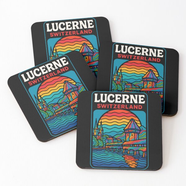 Item preview, Lucerne Switzerland Colorful Trippy Travel designed and sold by TomFrontierArt.