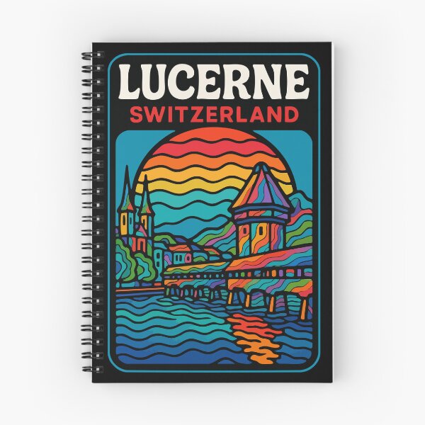 Item preview, Lucerne Switzerland Colorful Trippy Travel designed and sold by TomFrontierArt.