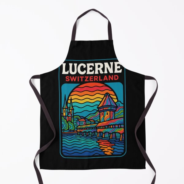 Item preview, Lucerne Switzerland Colorful Trippy Travel designed and sold by TomFrontierArt.