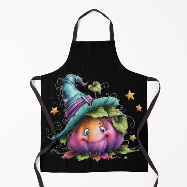 Item preview, Cute Vibrant Pumpkin in Witch Hat Smiling for Spooky Season Design designed and sold by MakersFolly.