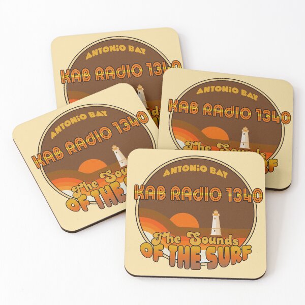 Item preview, KAB Radio 1340 Antonio Bay - Sounds of the Surf - Retro Vintage Theme designed and sold by VanadiumRoad.