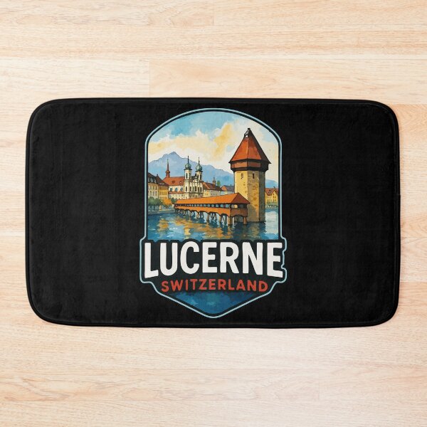 Item preview, Lucerne Switzerland Watercolor Travel designed and sold by TomFrontierArt.