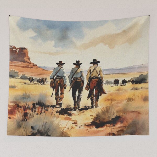 Item preview, Wild West Cowboy Trio Travelling | Vintage Aesthetic designed and sold by UnhingedBird.