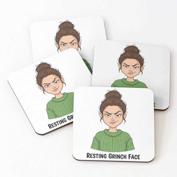 Item preview, Cute Grinch Face  designed and sold by evanelle.designs.