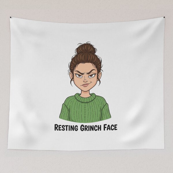 Item preview, Cute Grinch Face  designed and sold by evanelle.designs.
