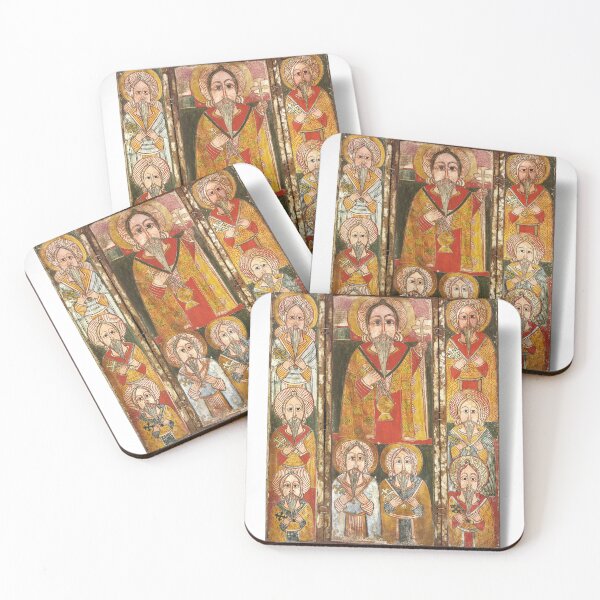 Item preview, Icon triptych of Ewosṭatewos and eight of his disciples - Northern Highlands (Africa)artist designed and sold by ando-dibujando.