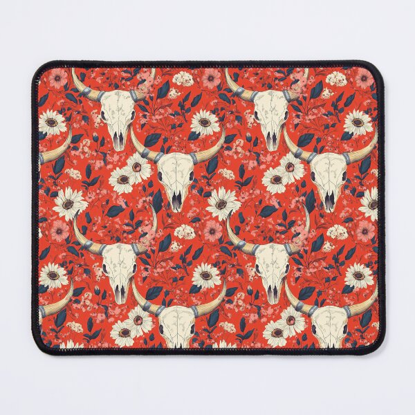 Item preview, Flowery Cow Skull – Rustic and Bohemian Pattern designed and sold by MidArtForge.