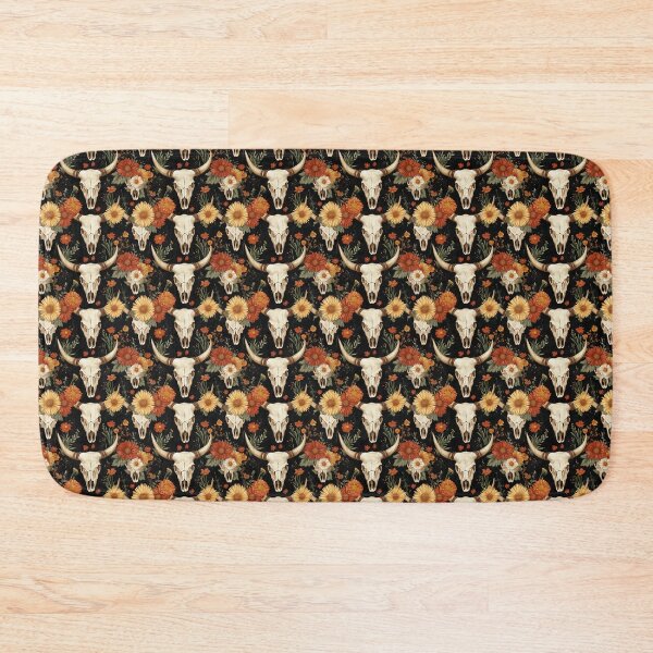 Item preview, Flowery Cow Skull – Rustic and Bohemian Pattern designed and sold by MidArtForge.