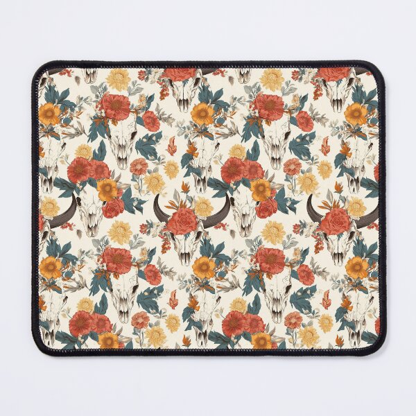 Item preview, Flowery Cow Skull – Rustic and Bohemian Pattern designed and sold by MidArtForge.